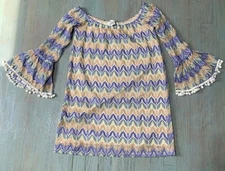 Vava by Joy Han LADIES COLORFUL PARTIAL LINED OFF THE SHOULDER Mini DRESS XS