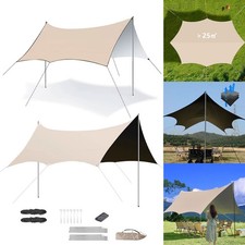 Awning Waterproof Tarp Tent Shade Beach Sun Rain Shelter Garden Canopy Sunshade