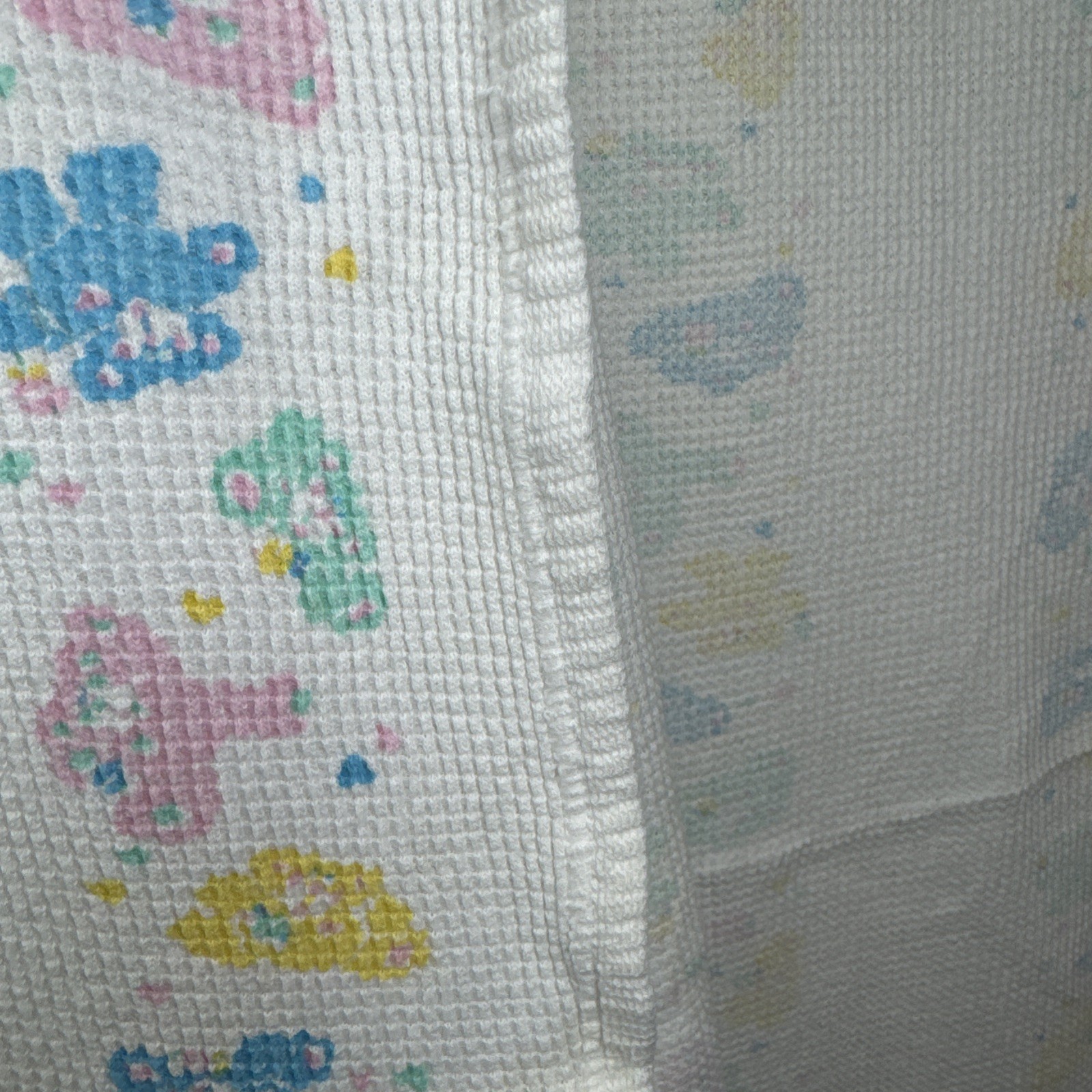 Baby Morgan Cozy Baby Blanket Cotton Thermal Waffle Weave Bears USA 34 X31