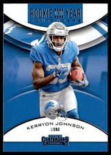 2018 Panini Contenders Rookie of the Year Kerryon Johnson Rookie Detroit Lions