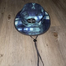 Panama Jack Bucket Hat Sun Fishing Golf Microfiber Tie-Dye Blues Boonie UPF 50+