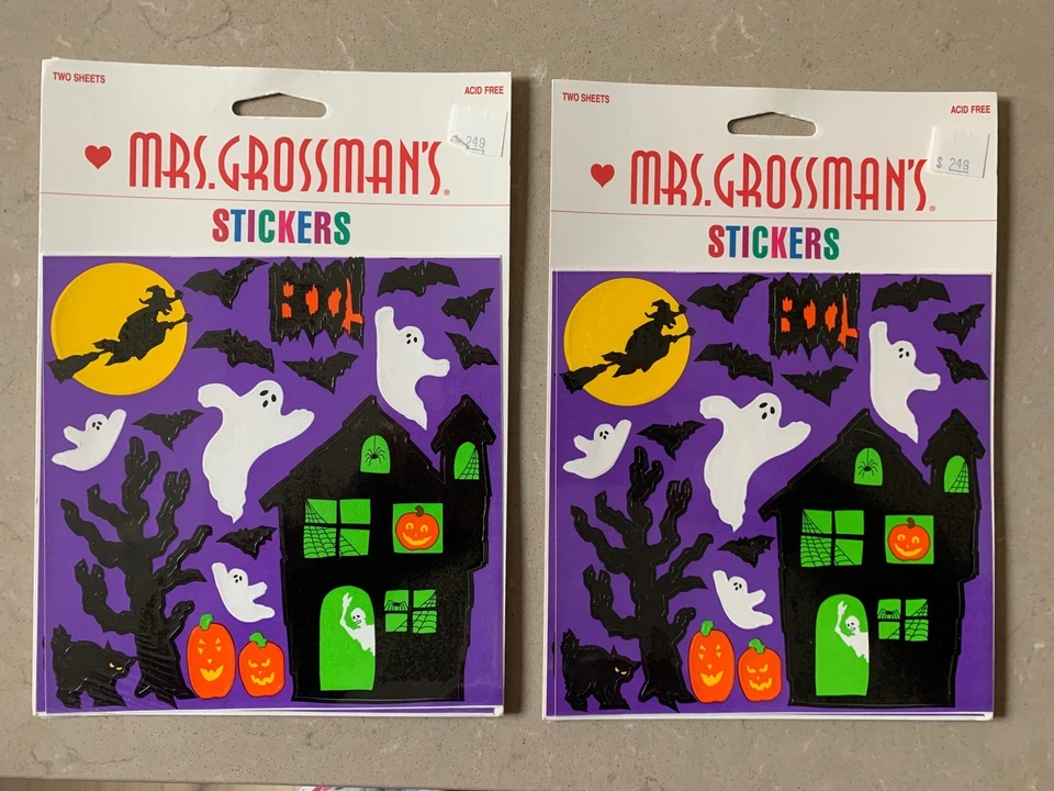 Vintage sticker lot 19 sealed packs Halloween Meri Meri, Jolee’s, Mrs. Grossmans - Image 3 of 4