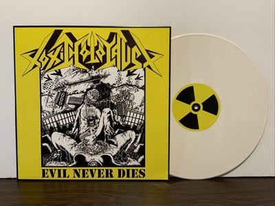 Toxic Holocaust   Evil Never Dies, White Vinyl LP NM Unplayed Thrash Metal