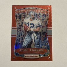 Roger Staubach 2016 Rookies & Stars Great American Heroes Red Refractor /99