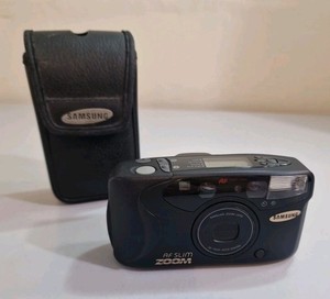 Samsung AF Slim Zoom 35mm Camera With Case - Untested