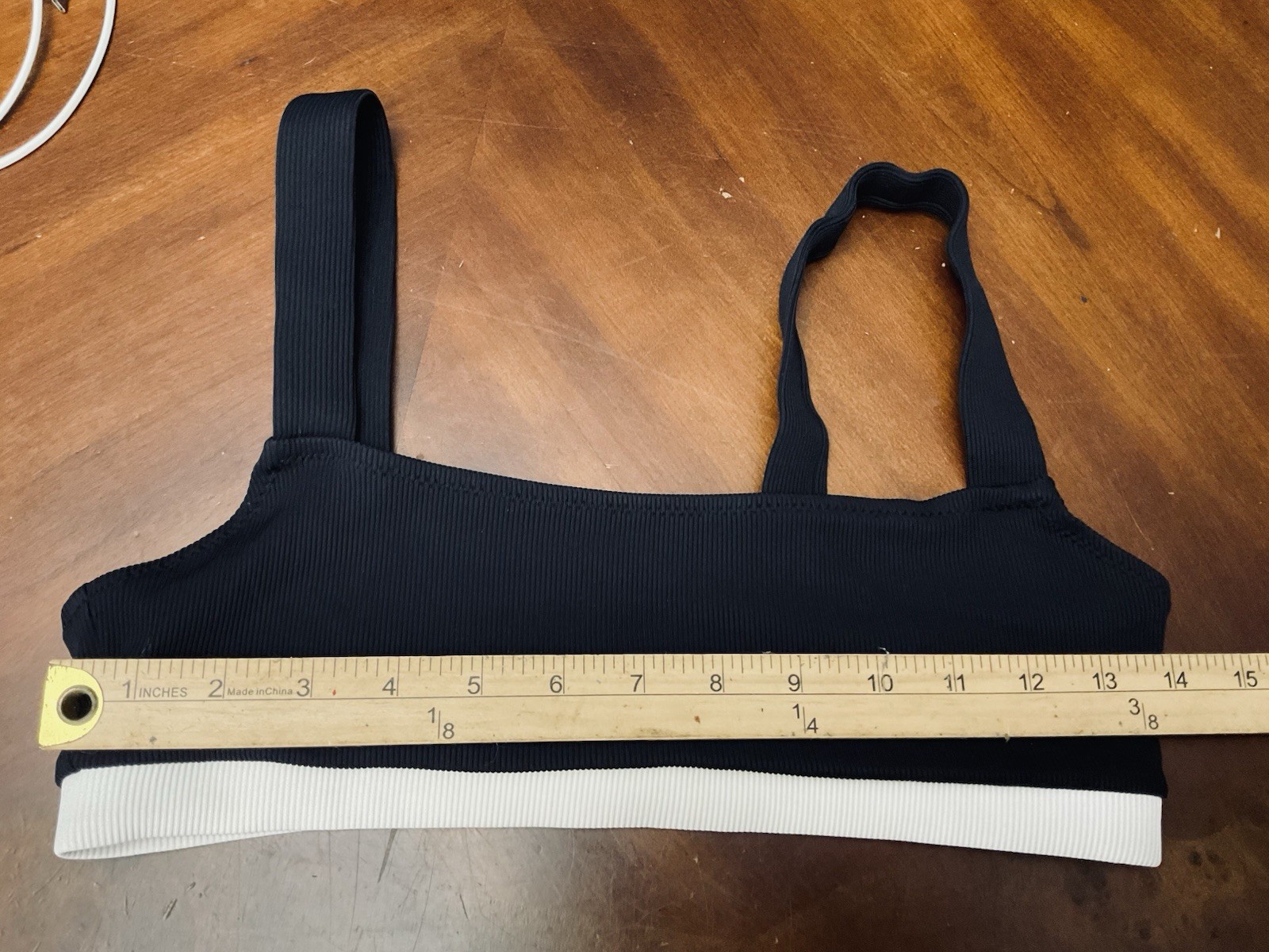 Solid Striped Women’s Medium Bikini Top - image 5