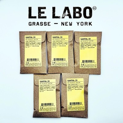 5 Pcs Le Labo Santal 33 EDP Sample Spray 1.5ml/0.05oz 