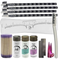 Eyebrow Mapping Kit with White, Lilac, 1 Count Pack of 1 , Black, Red
