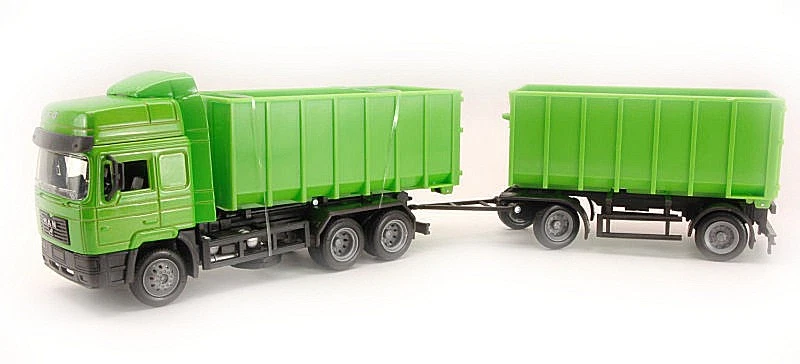MODELLINO CAMION STATICO NEW RAY MAN F2000 TWIN CON RIMORCHIO SCALA 1:43 - Immagine 2 di 4