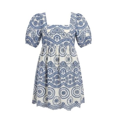 denim dress fancy Elegant Blue for Summer Events and Casual Outings Marchesa Notte Bridal Fashion Forms Voluptuous Large Hue:Black Hang Dry
