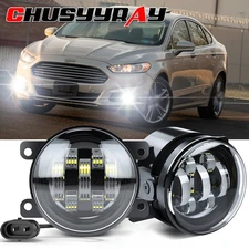 Pair For 2013-2016 Ford Fusion LED Fog Lights Front Bumper Driving Lamps