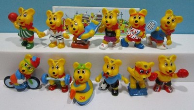 HARIBO Goldbären Sportbären Sportler + BPZ Komplettsatz 1996  Fremdfiguren Top!