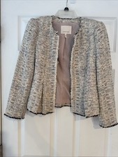 Rebecca Taylor White multicolored Tweed Jacket Blazer Size 0