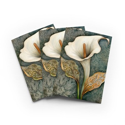 Cala Lily Blumen Grußkarte William Morris Stil jeder Anlass 3er Set leer
