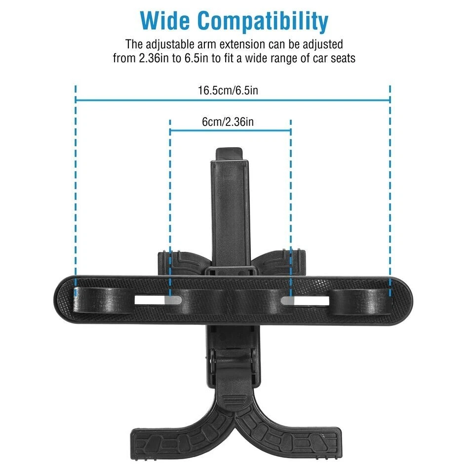 Universal Headrest Back Seat Car Holder Mount for iPad Tablets & Samsung Tablet - Image 3 of 4