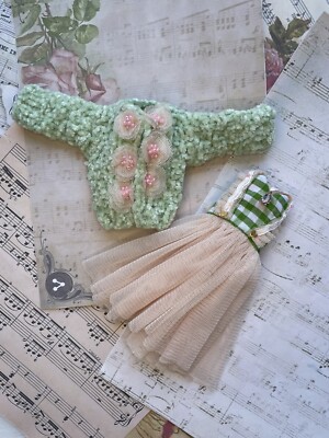 Blythe doll Clothes, outfit custom doll  blythe, Blythe sweater and Pink Dress