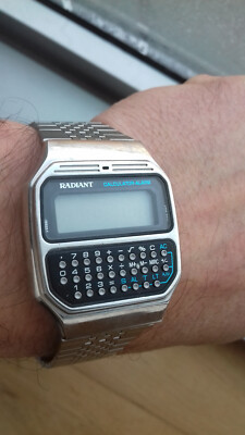 Radiant Y739-5040 CALCULATOR  ALARM JAPAN VINTAGE COLLECTION NOS WATCH UHR FOND