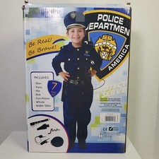 Kids Police Officer Costume for Child Boys and Girls Role Play Set
