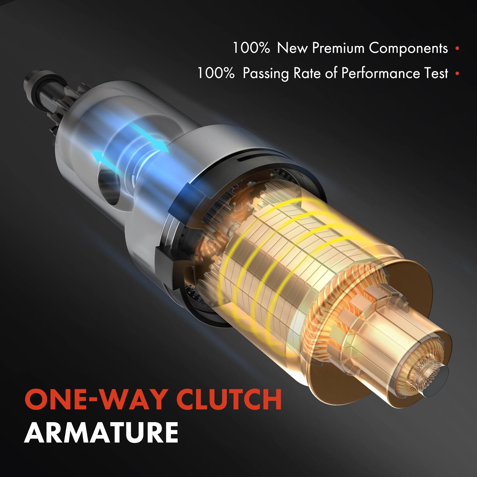 Starter Motor for INFINITI FX35 2003-2008 G35 M35 Nissan 350Z 3.5L 1.4KW/12V RWD