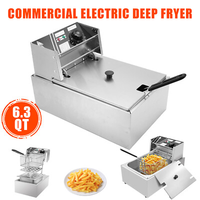 6/12L Electric Deep Fryer Frying Machine  Commercial 2500W Each tank XL Fry Bask