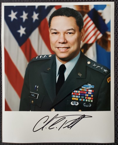 US General Colin Powell Autograph DOD 8x10 Photograph