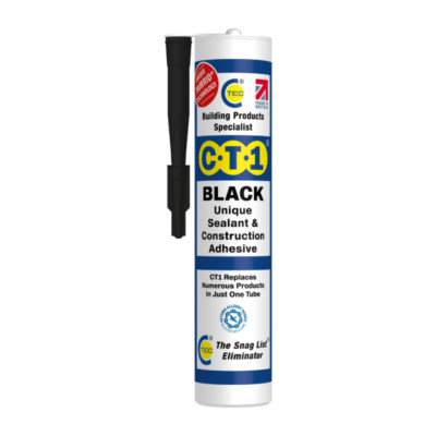 CT1 Black - Building Sealant & Adhesive Snag Tube for Virtually Any Material (1)