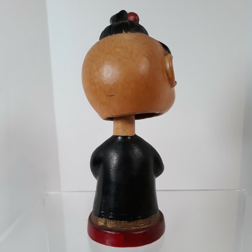 Geisha Nodder Wackelkopf mit Strass Augen Ohren Kokeshi Vintage 6" Japan - Bild 4 von 13