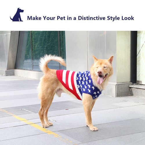 Chaleco bandera americana mascota perro 100 % algodón ropa extra enorme ropa para perro XXL - Imagen 4 de 9