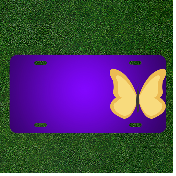 Custom Personalized Butterfly Insect License Plate with Added Names