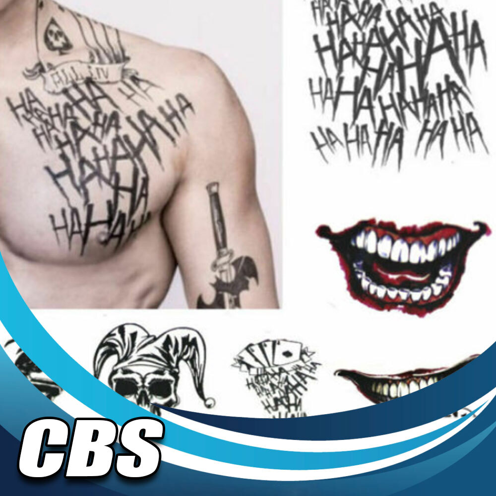 Halloween Suicide Squad The Joker Harley Quinn Temporary Tattoos Cosplay  Props