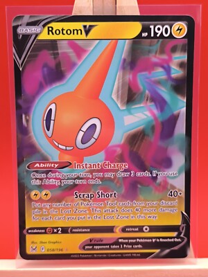 Rotom V 058/196 Lost Origin Ultra Rare Holo Pokemon Card * New * | eBay Rotom V 058/196 Lost Origin Ultra Rare Holo Pokemon Card * New * | eBay