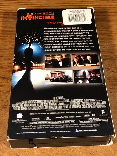 InVincible VHS VCR Video Tape Used Tim Roth - Picture 2 of 5