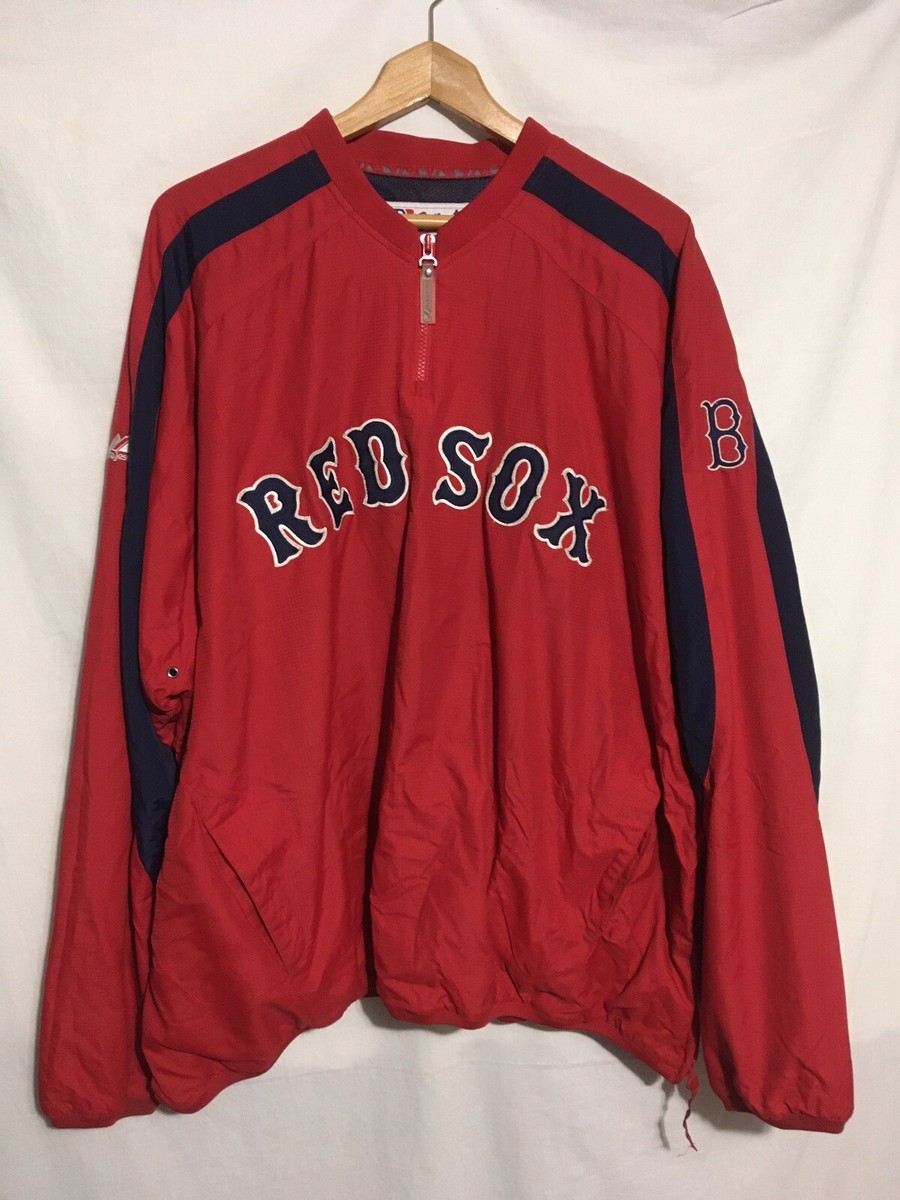 Boston Red Sox Majestic Authentic Pullover 1/4 Zip Jacket