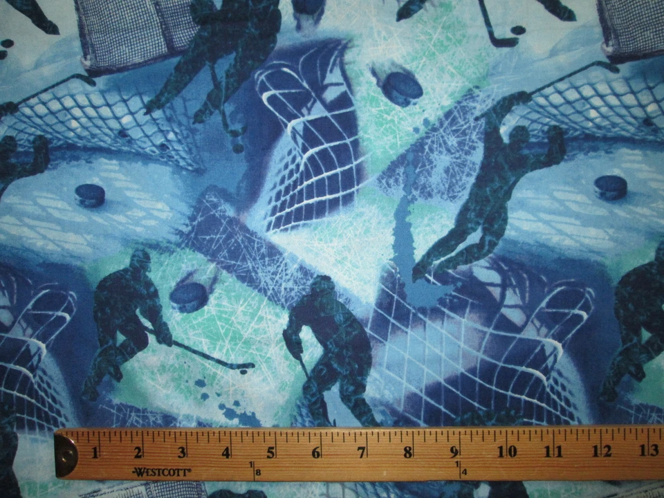 Conjunto de portería de red deportiva de hockey azul blanco tela de algodón FQ Foto 4 de 4