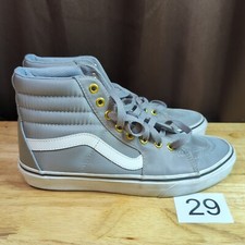 Vans Sk8 Hi Grey Nylon Skate Shoe Sz 7.5