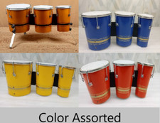 Three Piece Hand Made Good Sound Wooden Bongo Drum Set Musical