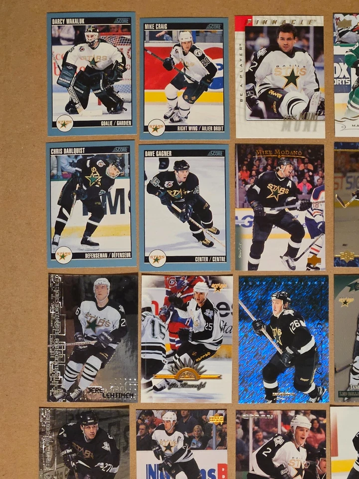 Lot 72 Minnesota/Dallas Stars Hockey Cards No Duplicates Inserts Rookies Modano - Image 2 of 4