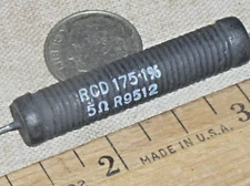 RCD 175 5R0 5 OHM 10W 10 WATT 1% SILICONE COATED POWER RESISTOR WIRE WOUND RW68