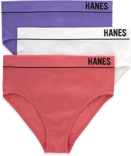 Hanes Damen Originals Seamless Rib Hi-Leg Bikini Höschen (6er Pack) - Bild 8 von 8