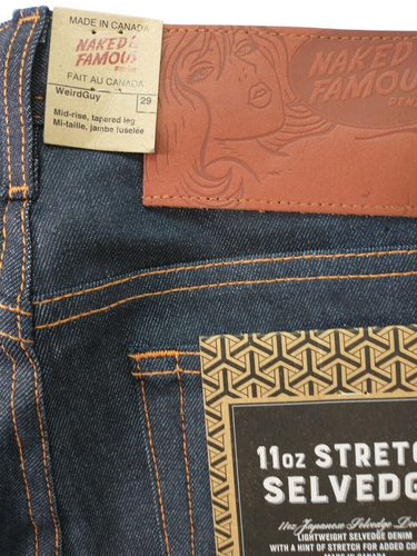 Naked & Famous Men's 29 Weird Guy Mid-rise Tapered Japanese Denim Jeans 29x33 - Picture 7 of 9