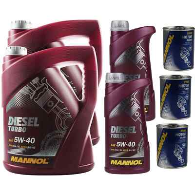 12L Motoröl MANNOL Diesel Turbo 5W-40 3x MANNOL Motor Flush ADDITIV