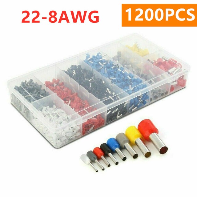 1200Pcs Assorted Crimp Terminals Insulated Electrical Wiring Connectors
