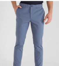 BANANA REPUBLIC MEN'S LIGHTWEIGHT FLAT FRONT PANTS CHINA BLUE 34WX34L NWT