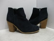 Kenneth Cole Reaction Kite Fly Blue Suede Leather Ankle Boots Womens Size 8 M