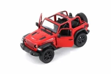 5" Kinsmart Jeep Wrangler Rubicon No Hard Top Diecast Model Toy Car 1:34 Red