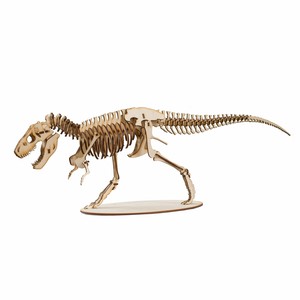 wooden dinosaur skeleton