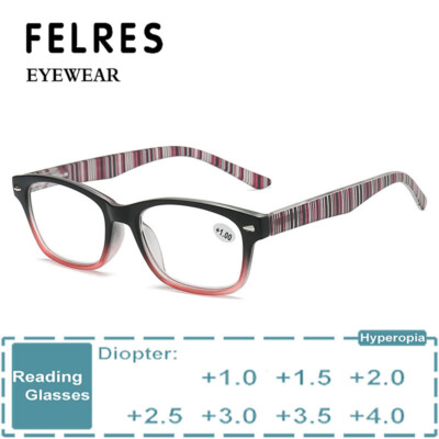 Square Full Frames Reading Glasses Men Women Clear Lens Presbyopic Glasses New 