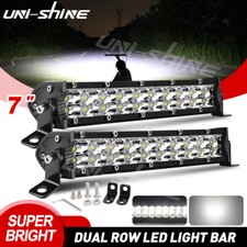 2pcs 7inch Dual Row Led Light Bar Spot Flood Fog Driving Offroad Truck Boat Atv 2pcs 7inch Dual Row Led Light Bar Spot Flood Fog Driving Offroad Truck Boat Atv