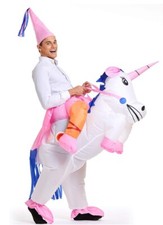 NEW Adult Unicorn Costume Inflatable Suit Halloween Cosplay Fantasy Costumes FUN