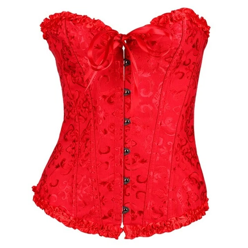 Neu Sexy Top Dessous Burlesque Corsage Vollbrust Korsett Korsage Damen Corset - Bild 14 von 33